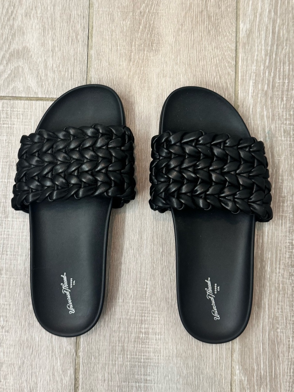 Black bottega inspired slides
